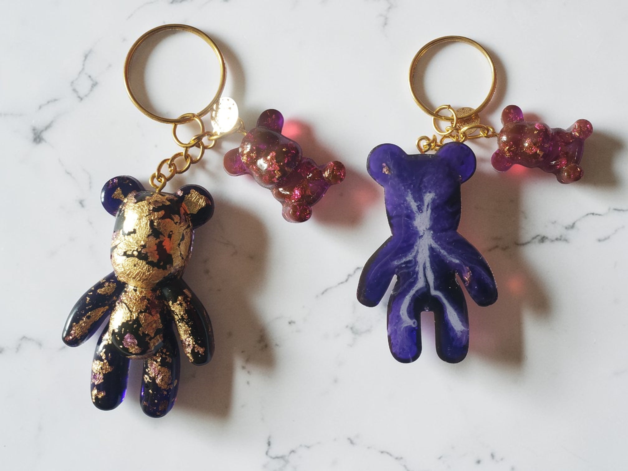 Porte-clé Nounours en résine époxy