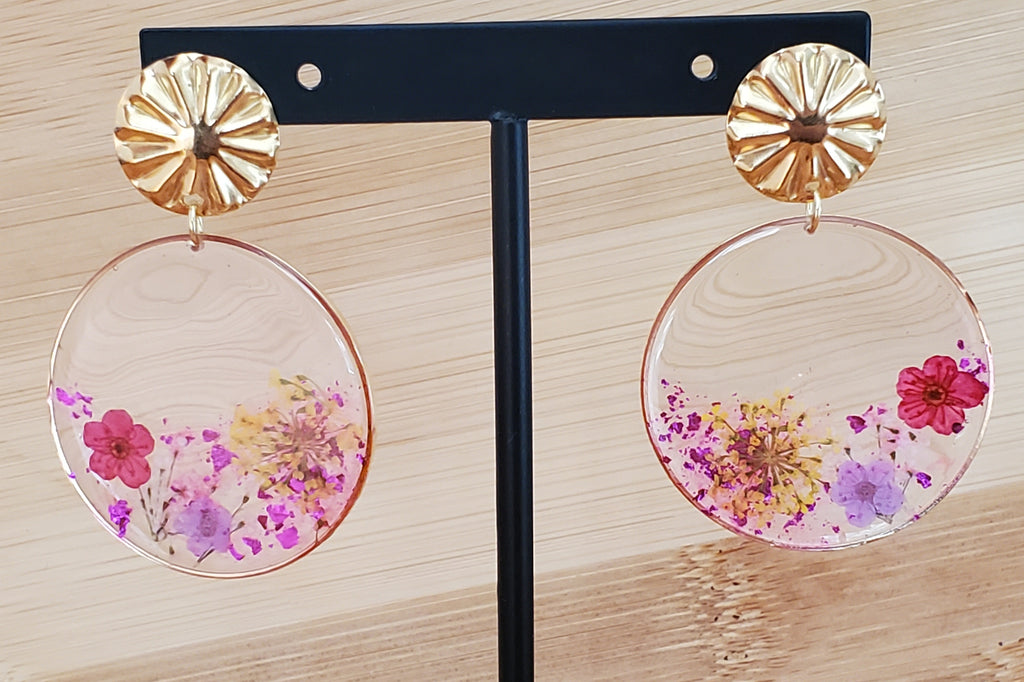Boucles d'oreilles fleuries