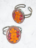 Bague en résine et fleurs séchées