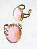 Bague fleur rose