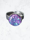 Bague à paillettes holographiques