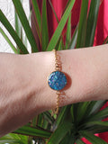 Bracelet bleu pailleté