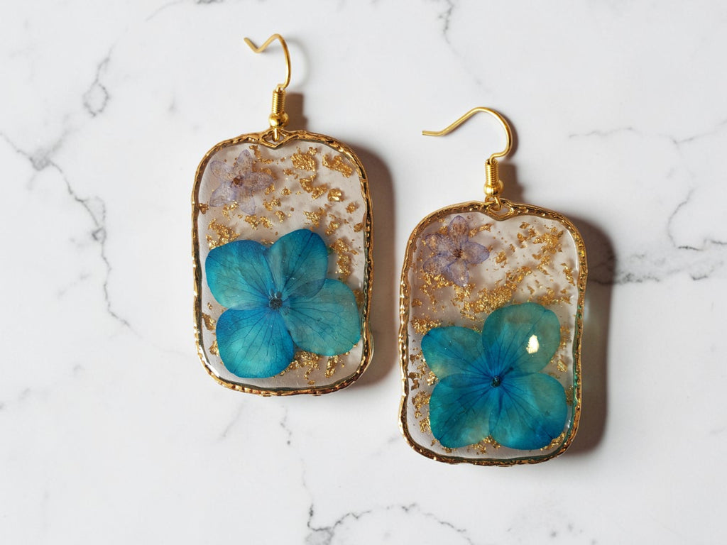 Boucles d'oreilles rectangle