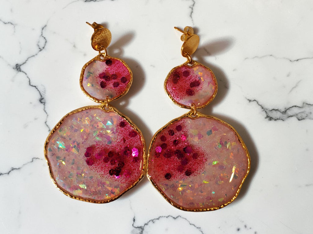 Boucles d’Oreilles Pailletées Holographique
