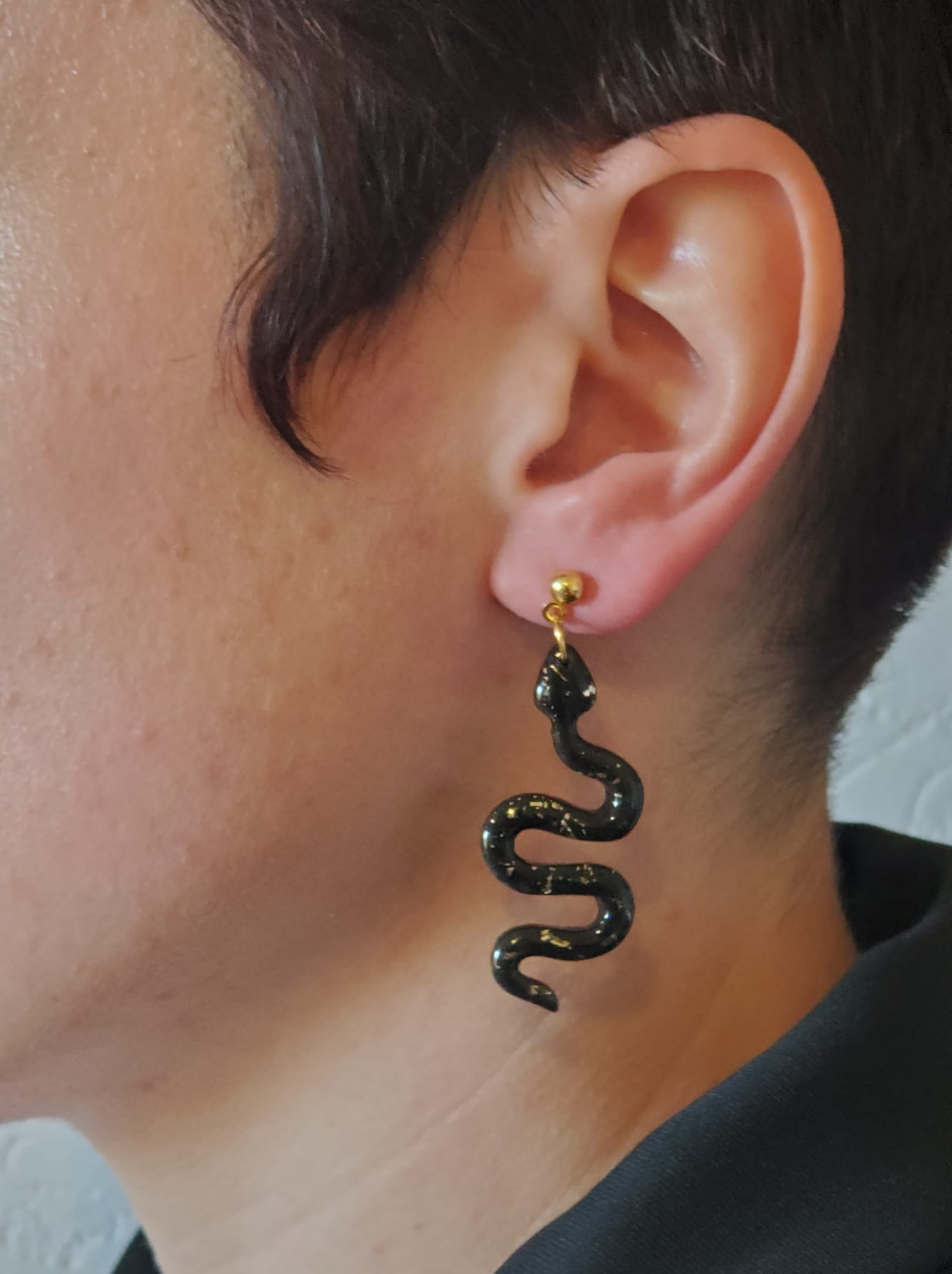 Boucles d'oreilles Serpent en pâte polymère
