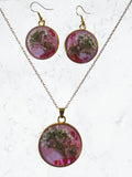Parure collier et boucles d'oreilles