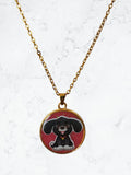 Collier chien en résine